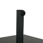 vidaXL Socles de parasol d'extérieur Noir 45 x 45 x 32 cm Acier  béton