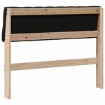 vidaXL Tête de lit capitonnée Noir 100 cm Pin massif