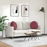 vidaXL Coussins de siège 2 pc Tissu Bordeaux Ø50 x 19 cm