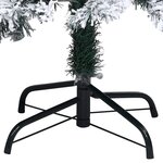 vidaXL Sapin de Noël artificiel pré-éclairé et flocons de neige vert