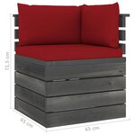 vidaXL Salon palette de jardin 5 Pièces avec coussins Bois de pin massif