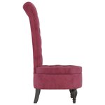 vidaXL Chaise à dossier haut rouge bordeaux conception de bouton