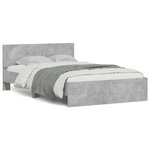 vidaXL Cadre de lit sans matelas gris béton 120x200 cm