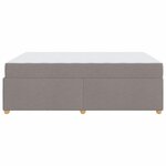 vidaXL Cadre de lit avec matelas Taupe 160 x 200 cm tissu