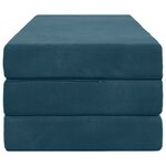 vidaXL Canapé-lit pliable 140 x 67 x 45 cm Bleu
