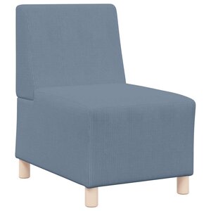 vidaXL Unité de Sofa Modulaire Sans Accoudoirs Bleu 55 x 74 x 82 cm