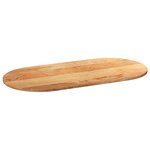 vidaXL Dessus de table 120x60x2 cm bois de chêne massif ovale