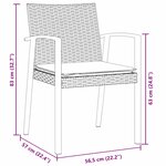 vidaXL Ensemble de jardin 9 pièces avec coussins  en rotin synthétique noir.