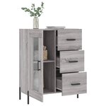 vidaXL Buffet sonoma gris 69 5x34x90 cm bois d'ingénierie