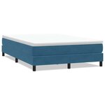 vidaXL Sommier à lattes de lit sans matelas bleu foncé 140x210 cm