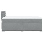 vidaXL Sommier à lattes de lit et matelas Gris clair 90x190 cm Tissu