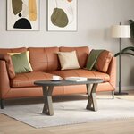 vidaXL Pieds de table basse 2 pièces Acier naturel 28 x (42-43 3) cm Acier