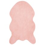 vidaXL Tapis en Fourrure Synthétique de Lapin Olite Rose 50 x 80 cm