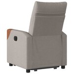 vidaXL Fauteuil inclinable électrique taupe tissu