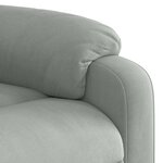 vidaXL Fauteuil inclinable gris clair velours