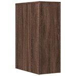 vidaXL Armoire de salle de bain étroite avec roulettes chêne marron