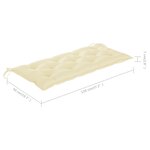 vidaXL Banc de jardin pliable avec coussin 118 cm Bambou