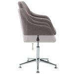 vidaXL Chaises pivotantes à manger lot de 2 taupe tissu