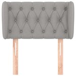 vidaXL Tête de lit avec oreilles Gris clair 83x23x78/88 cm Tissu