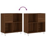 vidaXL Armoire à disques chêne marron 84 5x38x89 cm bois d'ingénierie