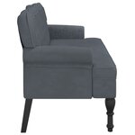 vidaXL Banc avec dossier gris foncé 119 5x64 5x75 cm velours