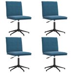 vidaXL Chaises à manger lot de 4 Bleu Velours