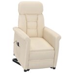 vidaXL Fauteuil inclinable électrique Beige Microfibre