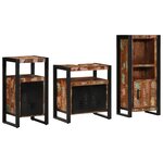 vidaXL Ensemble de mobilier de salle de bain avec étagère 3 Pièces