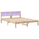 vidaXL Cadre de lit Marron 140 x 200 cm Bois massif en pin