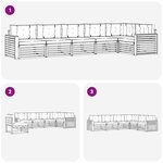 vidaXL Ensemble de canapés d'extérieur 6 Pièces Naturel et Anthracite