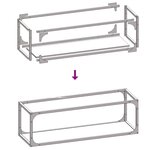 vidaXL Portant de bois chauffage anthracite 25x25x80 cm