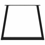 vidaXL Pieds de table à manger en V 3 pièces Noir 80 x (72-73 3) cm Acier