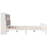 vidaXL Lit bibliothèque sans matelas blanc 180x200 cm bois pin massif
