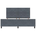 vidaXL Cadre de lit avec tête de lit Gris foncé 180 x 200 cm Velours