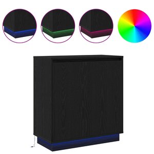 vidaXL Buffet Chêne noir 71 x 34.5 x 75 cm Bois d'ingénierie