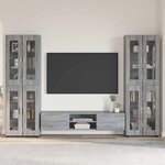 vidaXL Ensemble meuble TV FLORIN Gris Sonoma Bois d'ingénierie