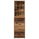 vidaXL Buffet Bois Vieilli 40x41x135 cm Panneau de Bois