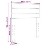 vidaXL Tête de lit Gris Sonoma 80 cm Bois d'ingénierie