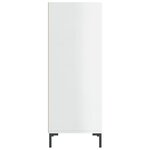 vidaXL Buffet blanc brillant 34 5x32 5x90 cm bois d'ingénierie