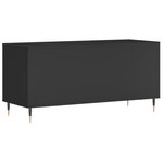 vidaXL Armoire à disques noir 100x38x48 cm bois d'ingénierie