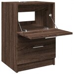 vidaXL Meuble d'évier chêne marron 40x37x59 cm bois d'ingénierie