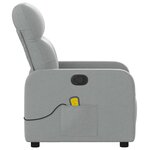 vidaXL Fauteuil inclinable de massage gris clair tissu