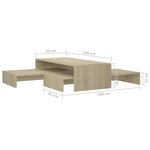 vidaXL Set tables basses gigognes Chêne 100x100x26 5 cm Aggloméré