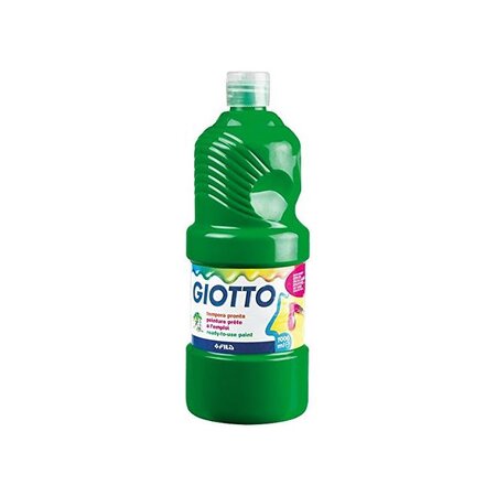 Flacon d'1 litre de gouache liquide de couleur verte GIOTTO