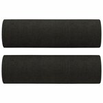 vidaXL Canapé 2 places avec oreillers décoratifs noir 120 cm tissu