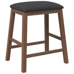 vidaXL chaises de bar avec coussins 2 Pièces marron bois massif d'hévéa