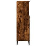 vidaXL Armoire de bain chêne fumé 30x30x100 cm bois d'ingénierie