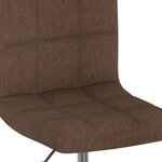 vidaXL Chaises pivotantes à manger lot de 6 marron tissu