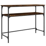 vidaXL Table console chêne fumé 100x35 5x75 cm bois d'ingénierie