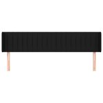 vidaXL Tête de lit avec oreilles Noir 163x16x78/88 cm Tissu